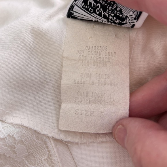 Vtg Jodi Schuertz Bill Berman Dress Sz 6 Ivory Lace Collar Princess Diana Preppy - Picture 9 of 10